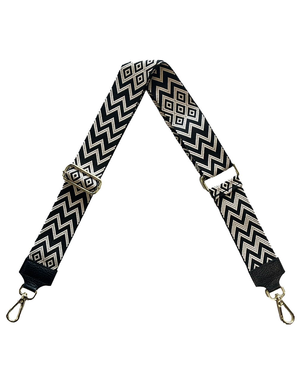 BAGSTRAP ZWART/ECRU