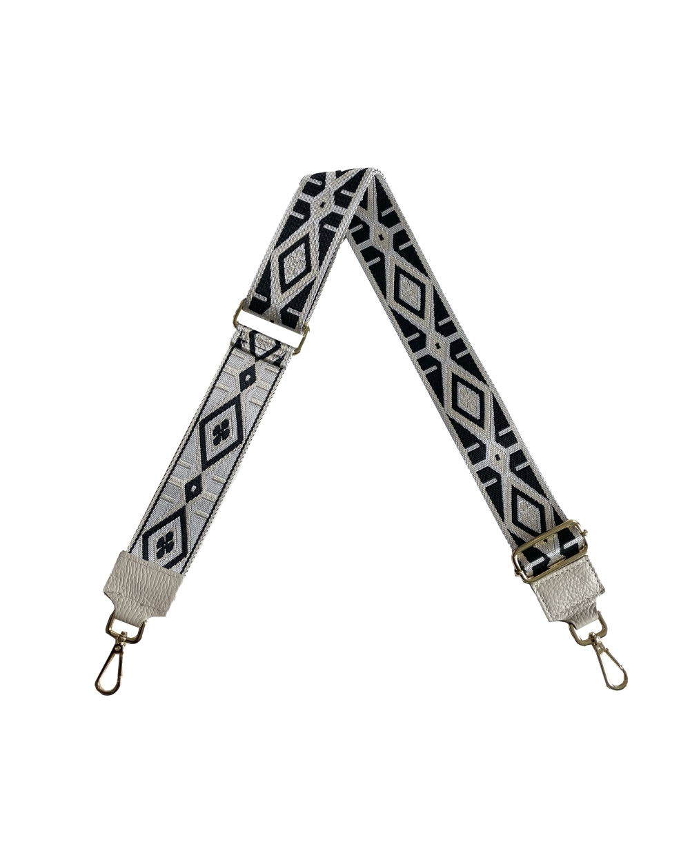 BAGSTRAP LOEKA ZWART BEIGE