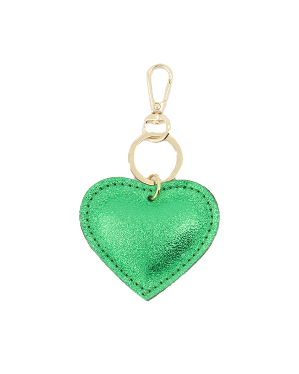 SLEUTELHANGER HART GROEN METALLIC