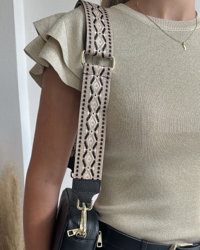 Gossip BAGSTRAP EGYPT ZWART BEIGE