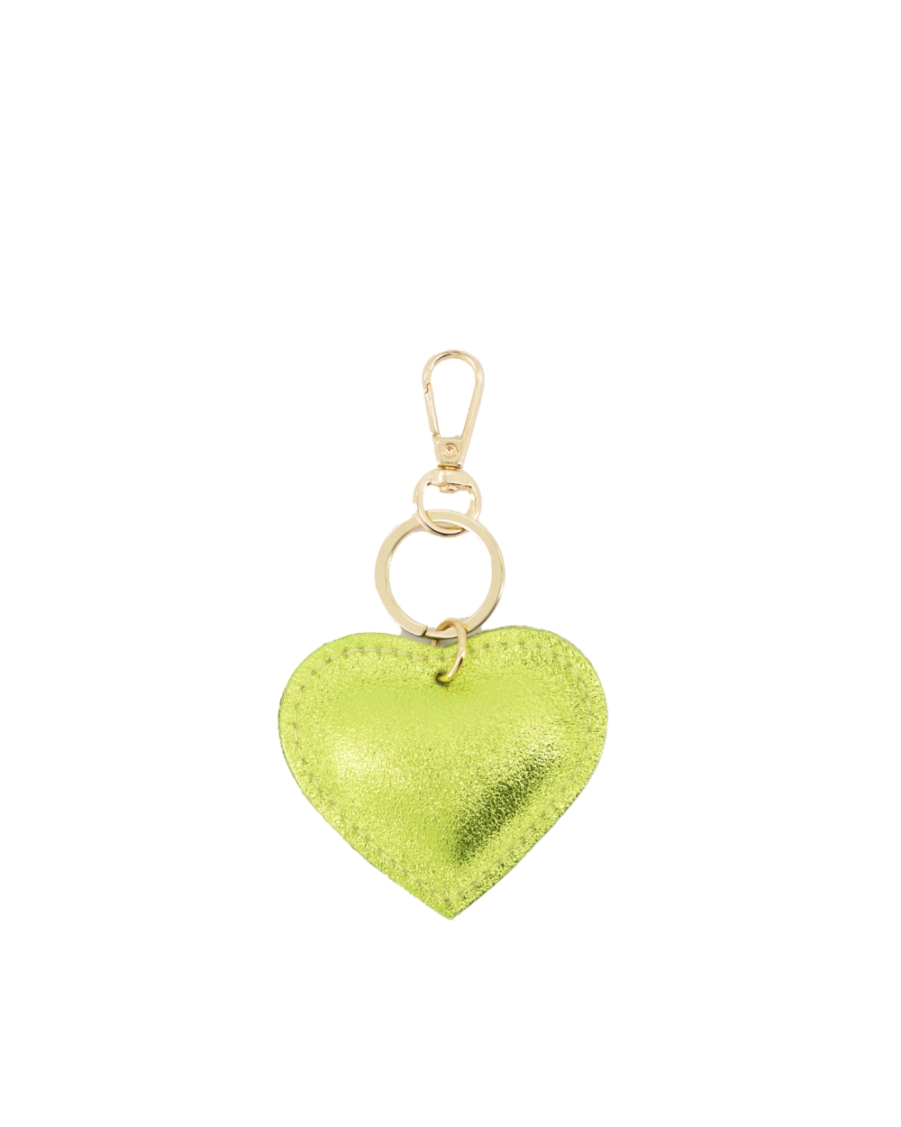 SLEUTELHANGER HART LICHTGROEN METALLIC