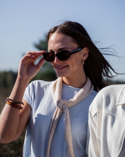 Gossip ZONNEBRIL OVAAL LEOPARD BRUIN