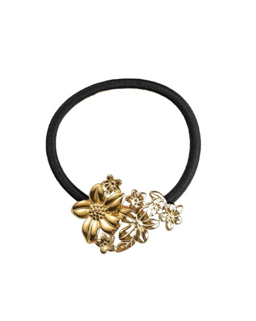 HAARELASTIEK FLOWERS GOUD
