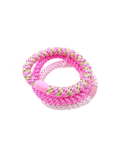 Day & Eve SET VAN DRIE HAARELASTIEKJES FELROZE H580-5