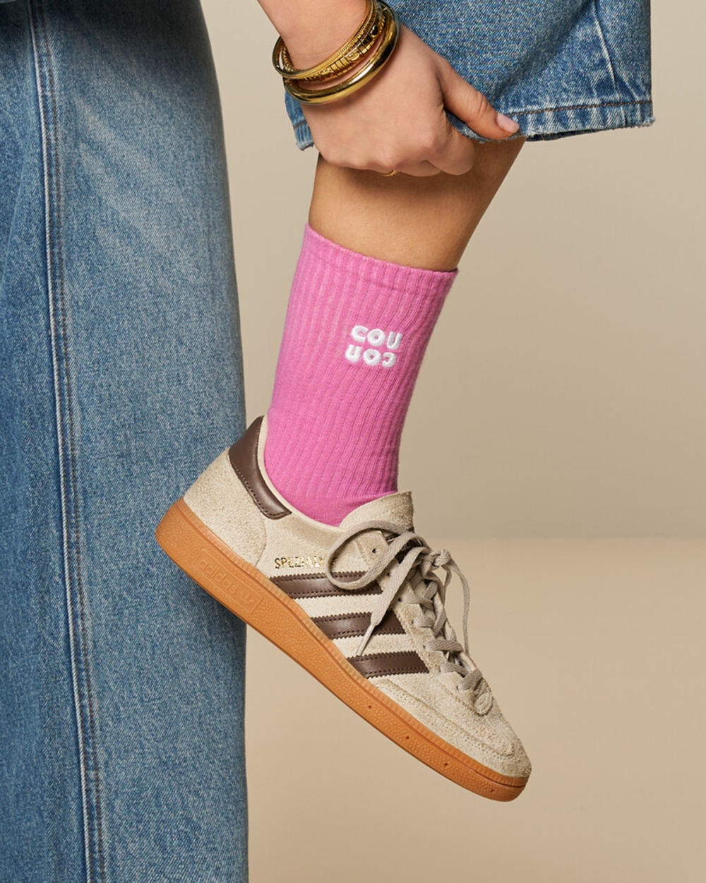 SOKKEN SET COUCOU WIT/ROZE