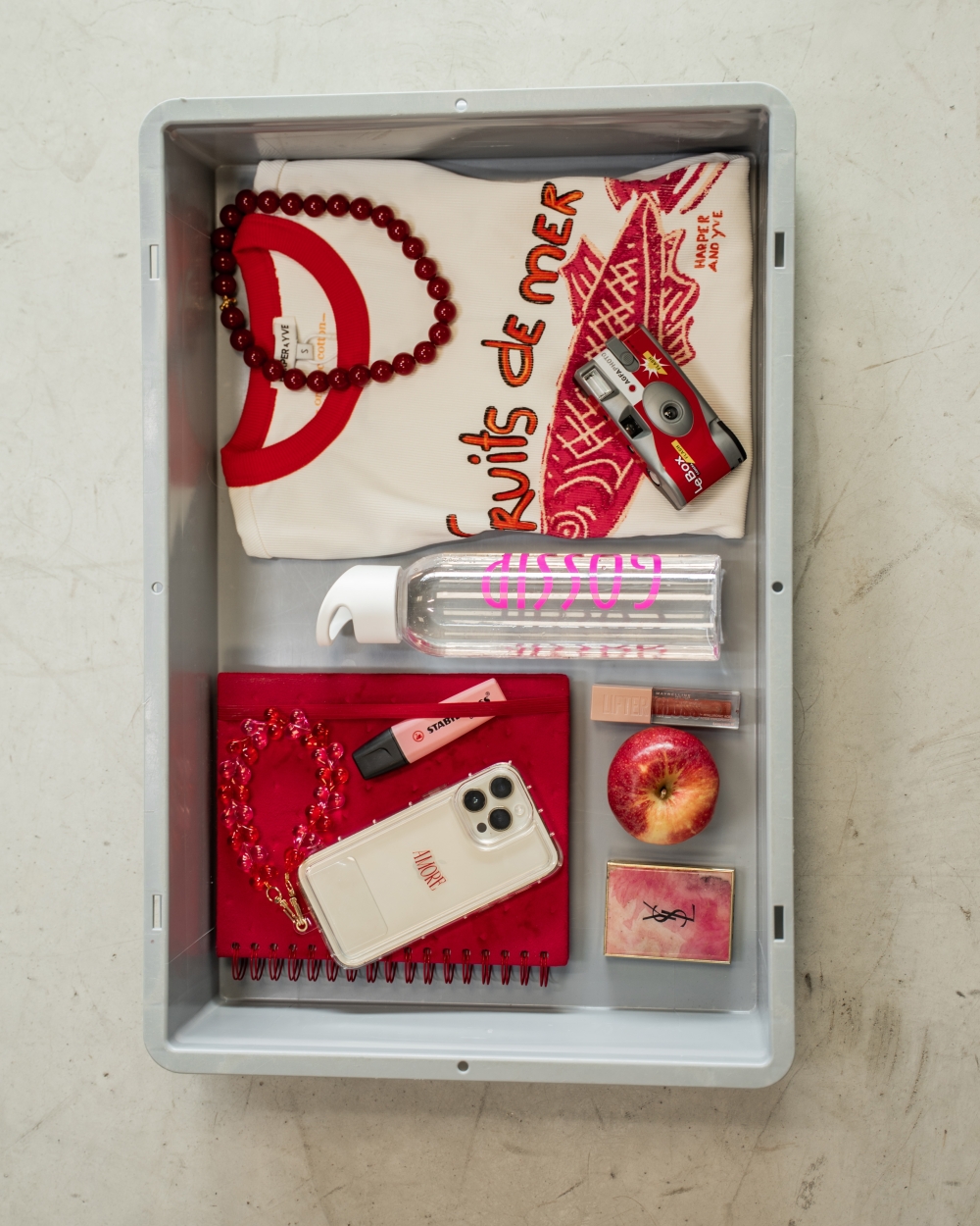 TELEFOONKOORD HART MIX ROOD/ROZE
