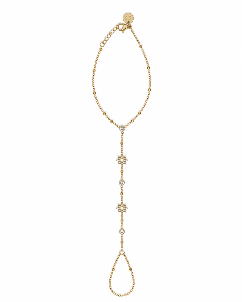 HANDCHAIN CRYSTAL EN ZON GOUD