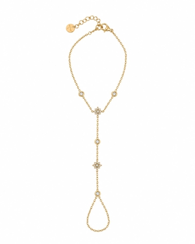 Gossip the Label HAND CHAIN CRYSTAL EN STER Goud
