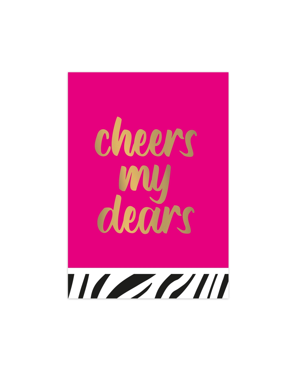 Gossip KAART CHEERS MY DEARS Roze