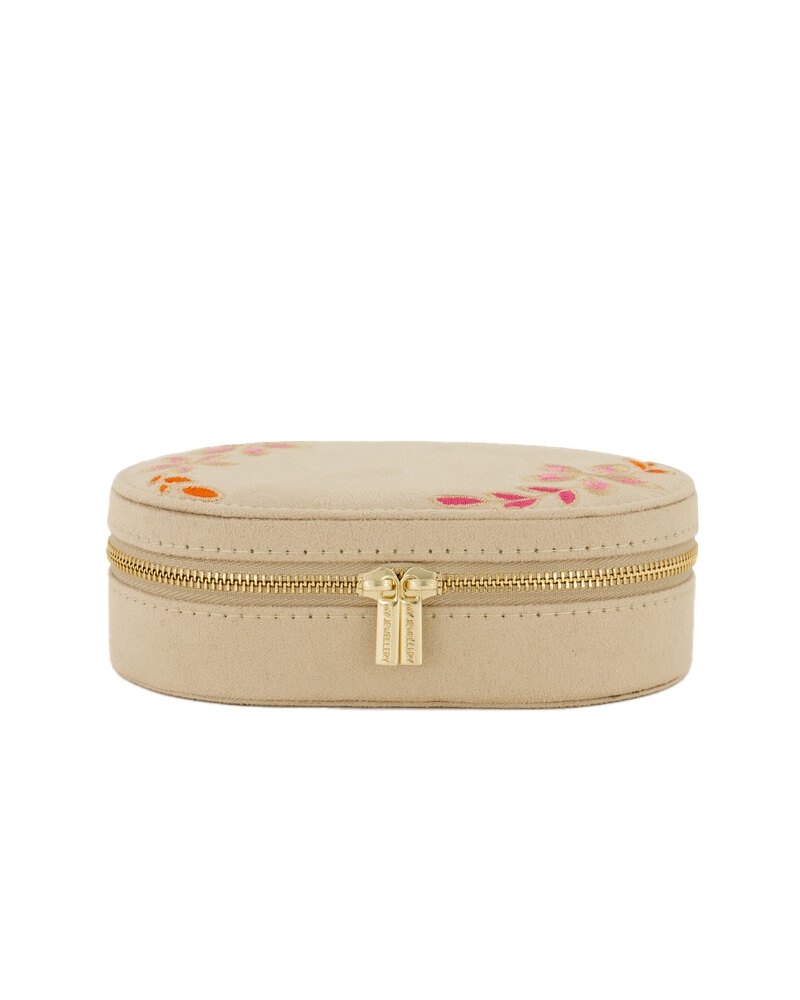 BOX EMBRO FLOWERS BEIGE