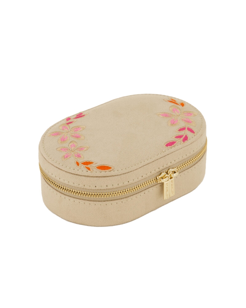 BOX EMBRO FLOWERS BEIGE