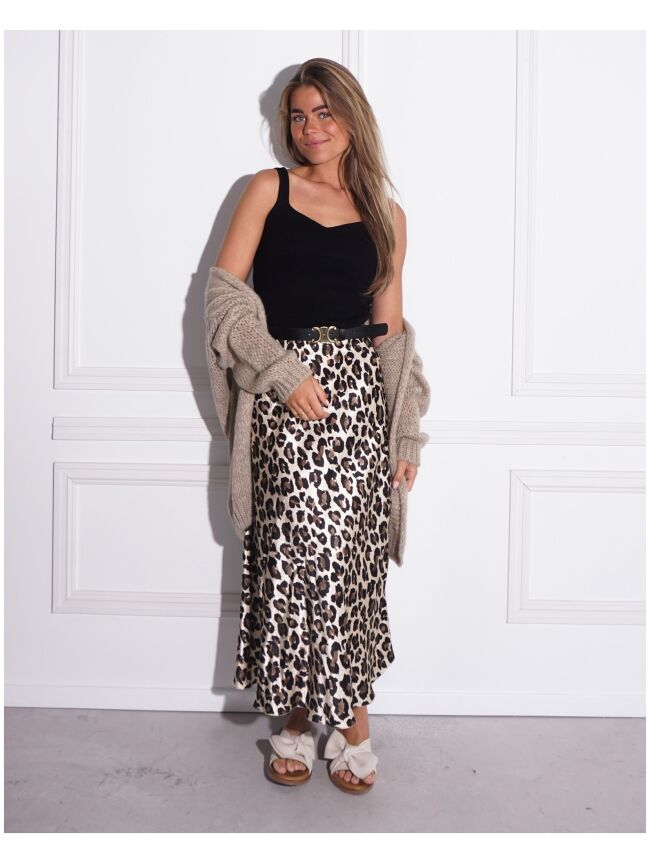 SATIJNEN ROK LEOPARD GOSSIP