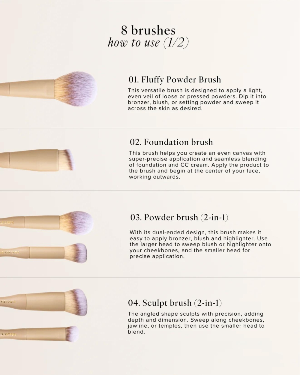 OGB - Olcay Gulsen Beauty PRO BRUSH SET Bruin