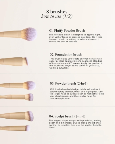 OGB - Olcay Gulsen Beauty PRO BRUSH SET Bruin