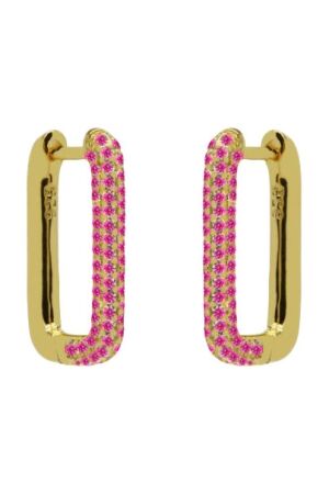 KARMA OORBEL BIG ZIRKONIA ROZE SQUARE KARMA OORBEL BIG ZIRKONIA ROZE SQUARE