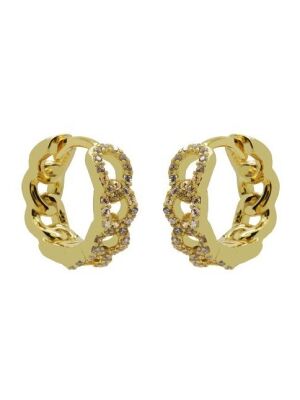 KARMA ZIRKONIA OORBEL CHUNCKY CHAIN}