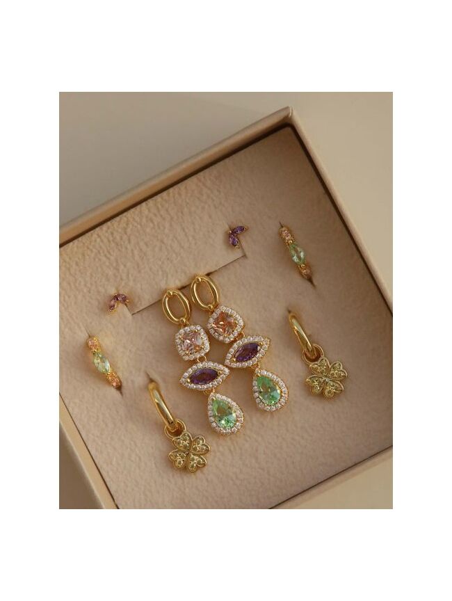 KARMA OORBELLEN LUCKY OLIJFGROEN