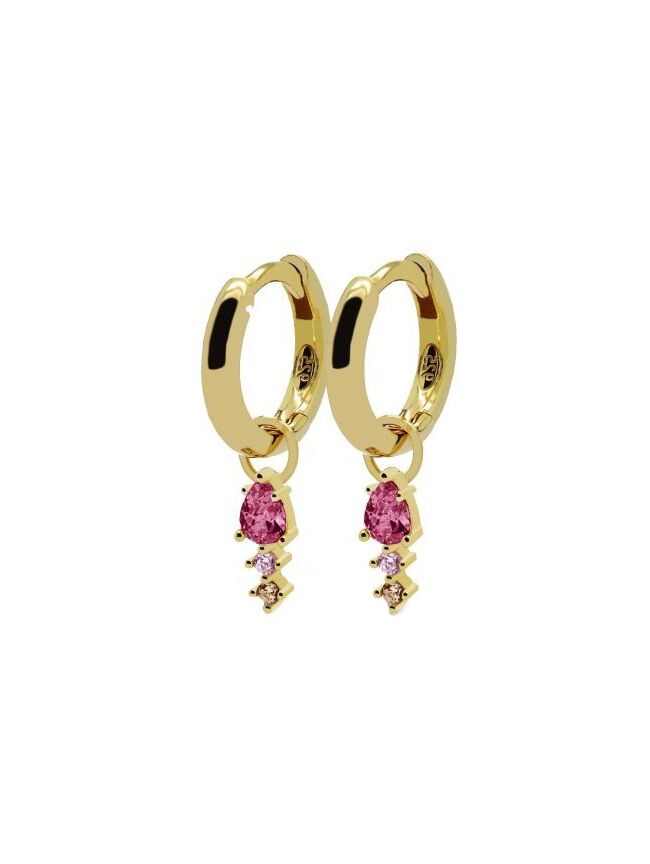 KARMA OORBEL DUO RUBY RED