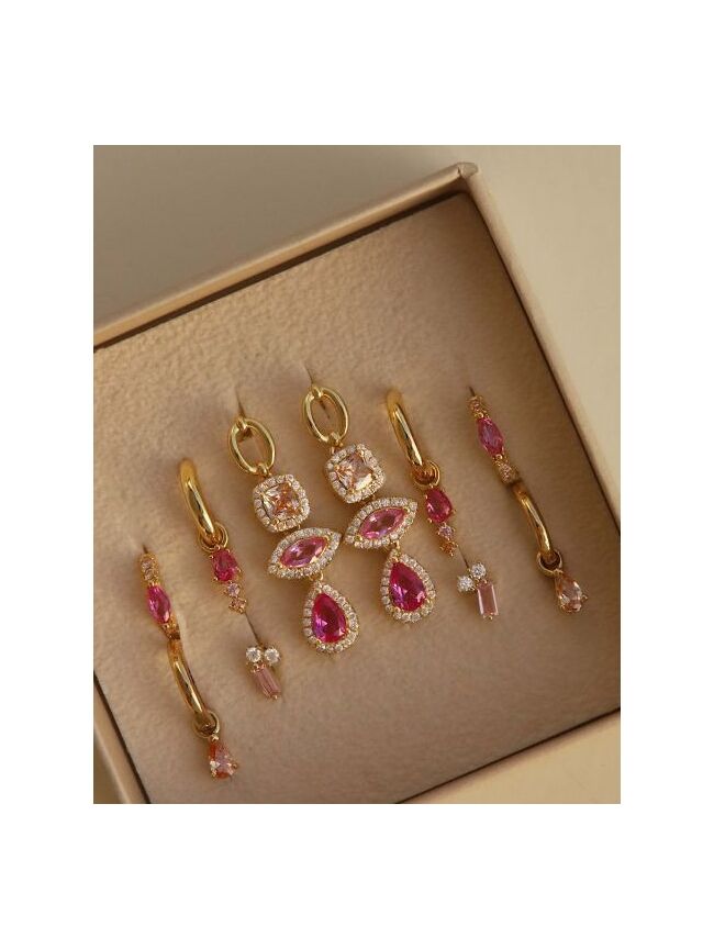 KARMA OORBEL DROP RUBY RED