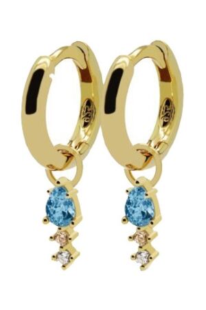 KARMA OORBEL DUO DROP LICHTBLAUW