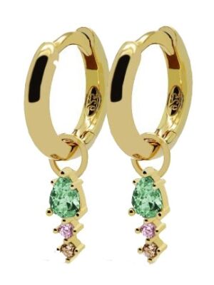 KARMA OORBEL DUO DROP LICHTGROEN}